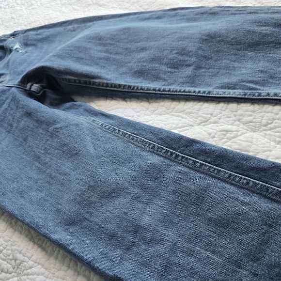 Everlane The Way High Jean Organic Cotton Straight Leg Raw Hem - Distressed 24R - Picture 8 of 16